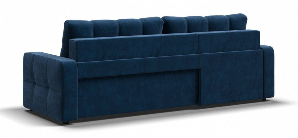 Угловой диван Денди Велюр Монолит синий