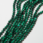 Малахит натуральный, бусины в форме шара 4мм, микроогранка
