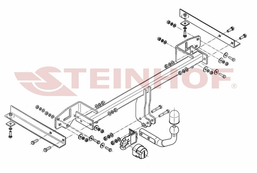 Фаркоп на Chevrolet Tracker 2013-2015, Opel Mokka 2012-2019 (паспорт и сертификат в комплекте)(без электрики) Steinhof.O-165