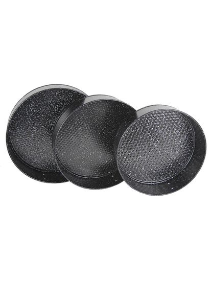 Набор разъемных форм для выпечки 3 шт. Kamille KM-6031 (d24/26/28х6,5 см) из углеродистой стали