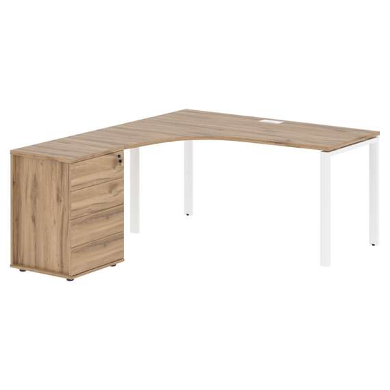 Стол эргономичный с тумбой EUCET 1518(L)  1560х1880х750 EDIS