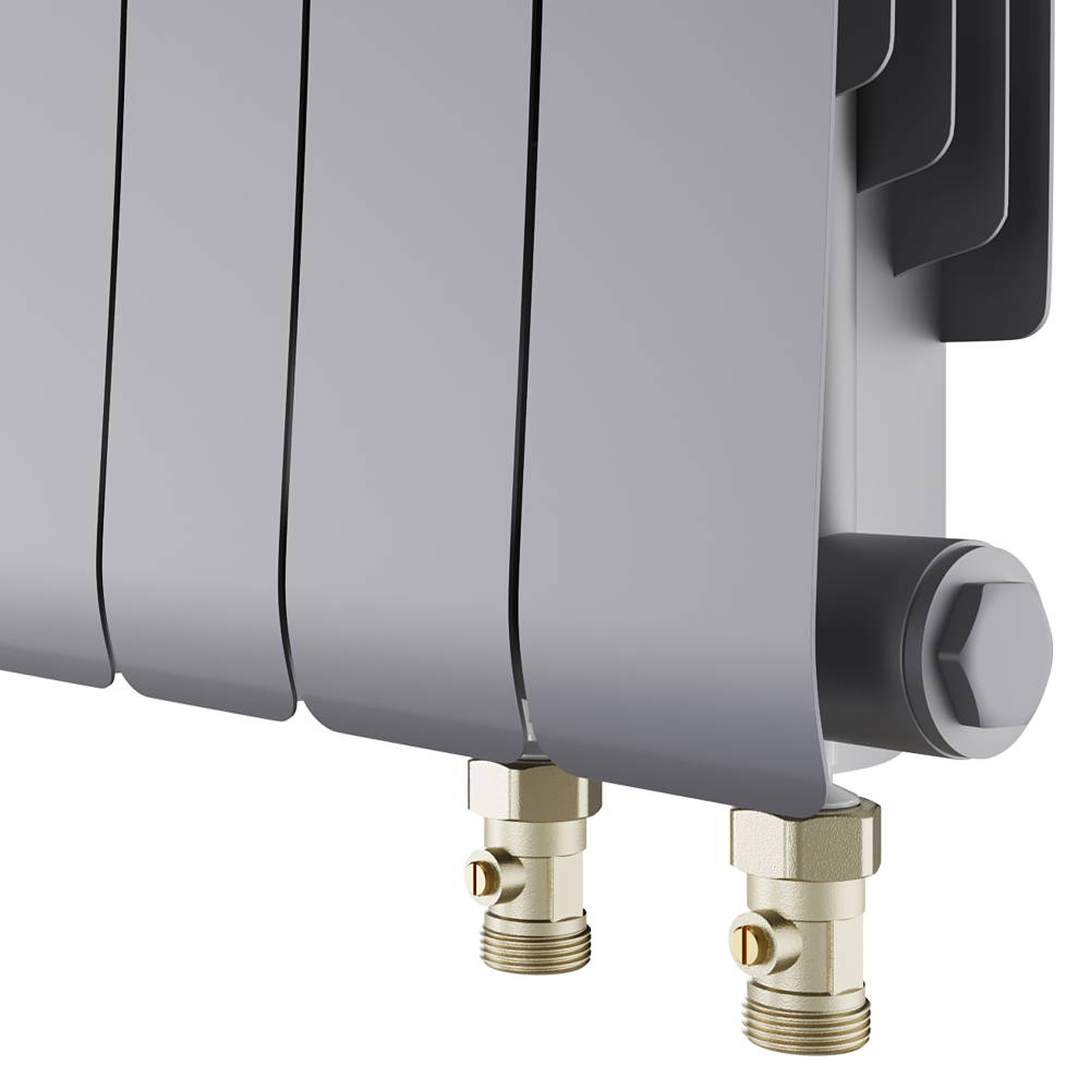 Радиатор биметаллический Royal Thermo Infinity 300 Silver Satin VR80 - 8 секц.