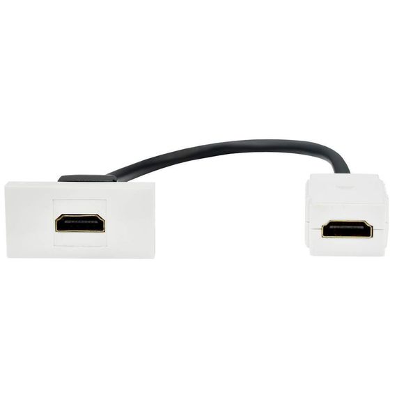 PRIMER РКМ-10-00-П Розетка HDMI M/M (1 модуль) белая IEK PR-KK40D-RH-0-1-K01