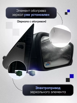 Зеркала Гранта Калина 1, 2 Датсун Электропривод Обогрев