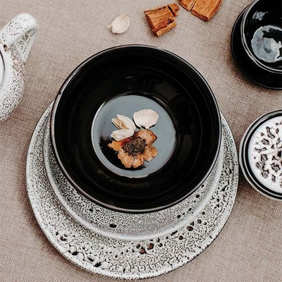 Пиала для чая «Тирамису»;керамика;250мл;D=110,H=55мм;белый,черный (Цвет: белый)