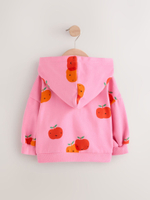 Толстовка с капюшоном на молнии для девочки Next E53-968, Фуксия