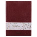 Тетрадь 60 л. в линию обложка гладкий кожзам, сшивка, B5 (179х250мм), БОРДОВЫЙ, BRAUBERG VIVA, 403904