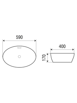 Раковина врезная WeltWasser WW  DEILBACH 4028 590х400х170