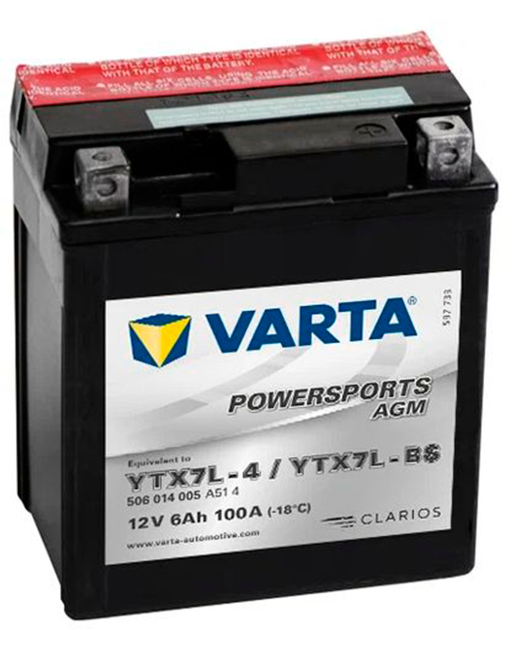 Аккумулятор Varta AGM YTX7L-BS; 506014005