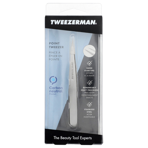 Tweezerman, заостренный пинцет, из высококачественной стали, 1 шт.