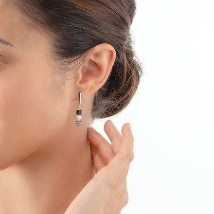 Серьги Coeur de Lion Black-Silver 4085/21-1317