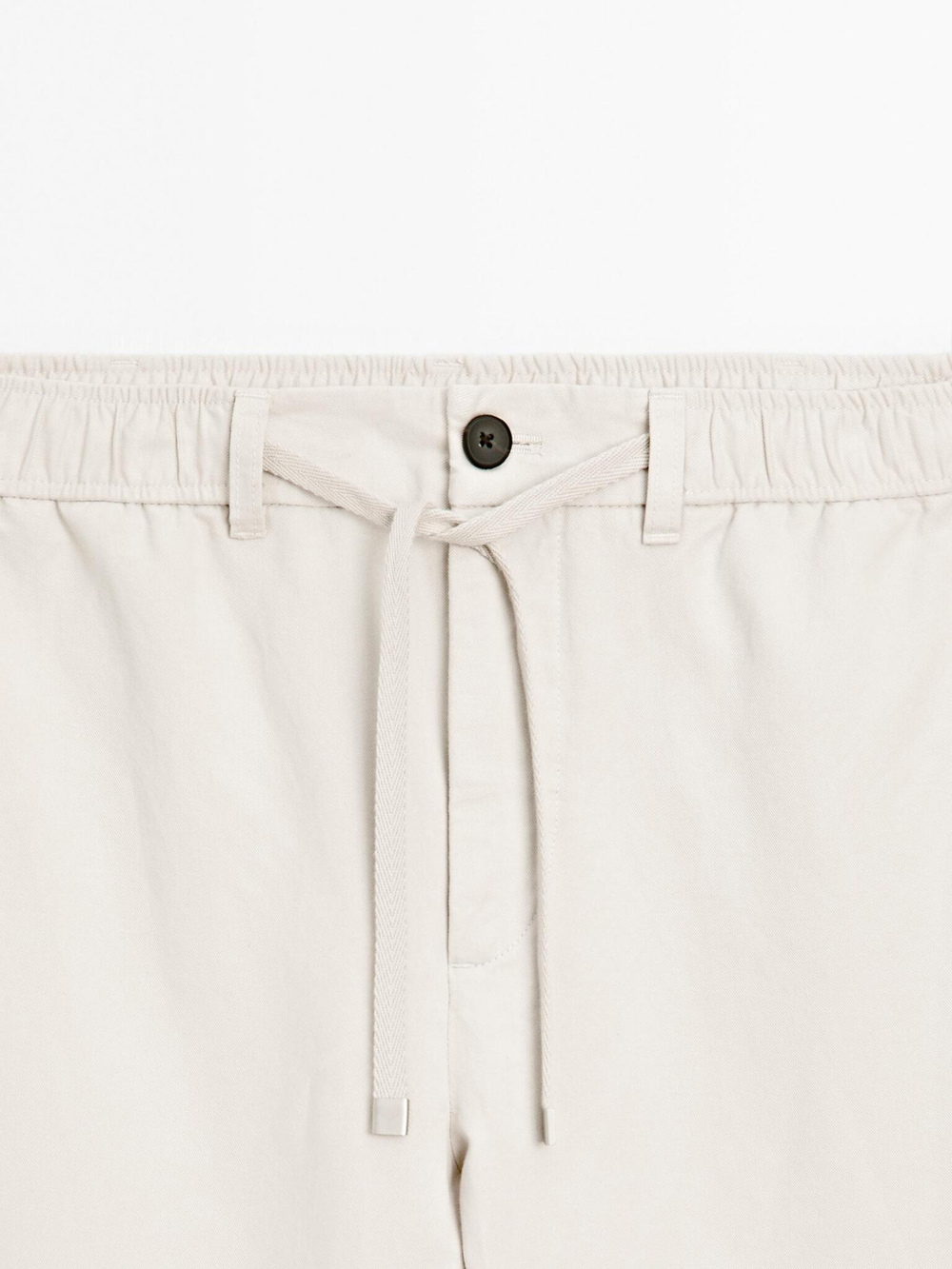 Massimo Dutti Джоггеры из хлопковой смеси, бежевый