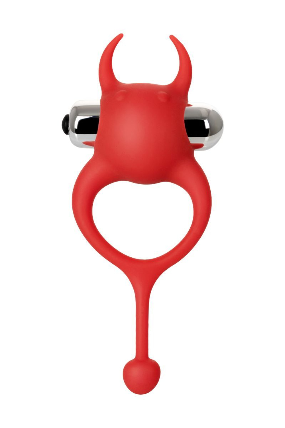 Красное виброкольцо с хвостиком JOS NICK