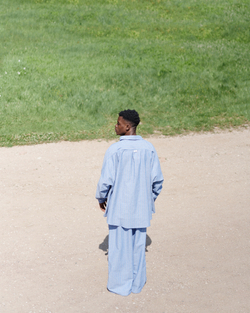 Oversized Shirt Blue-Orange