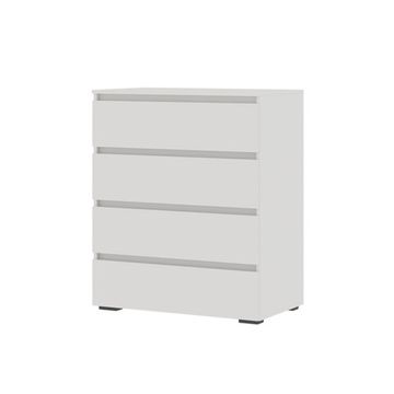 ХЕЛЕН КМ 02 Комод 802 4 ящикаФАСАД БЕЛЫЙ/КОРПУС БЕЛЫЙ
