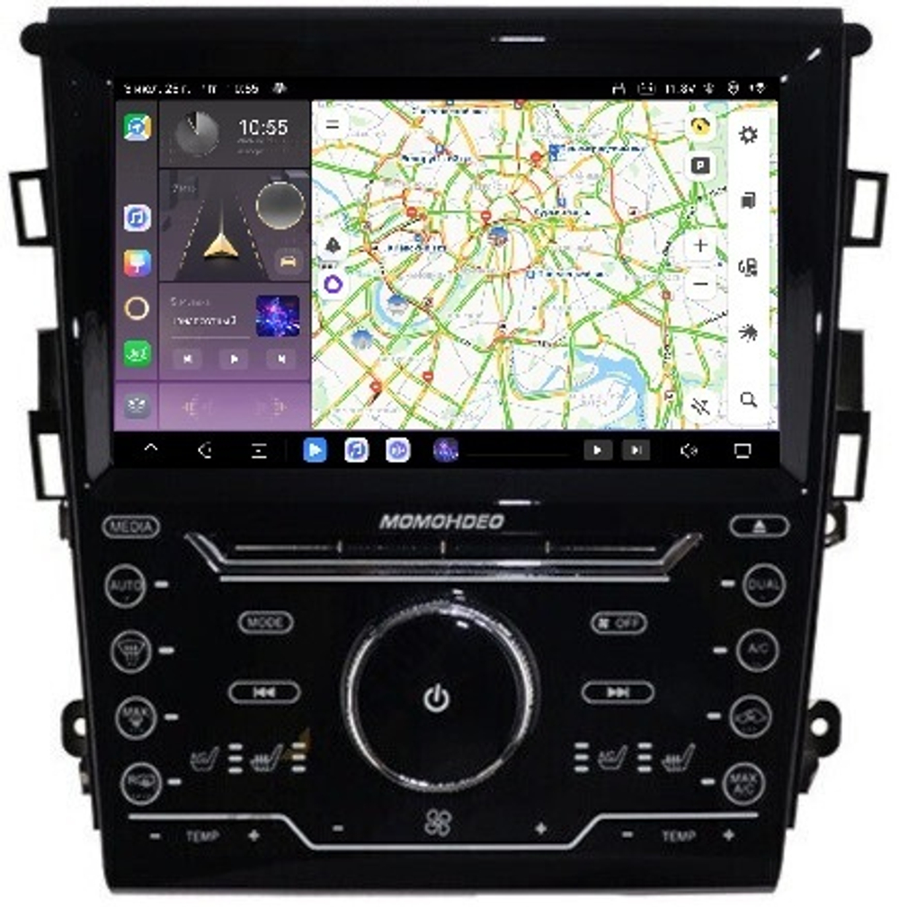 Магнитола для Ford Mondeo 5 2015-2018 - Carmedia SF-9205 QLed, Android 13, TS20, CarPlay, SIM-слот