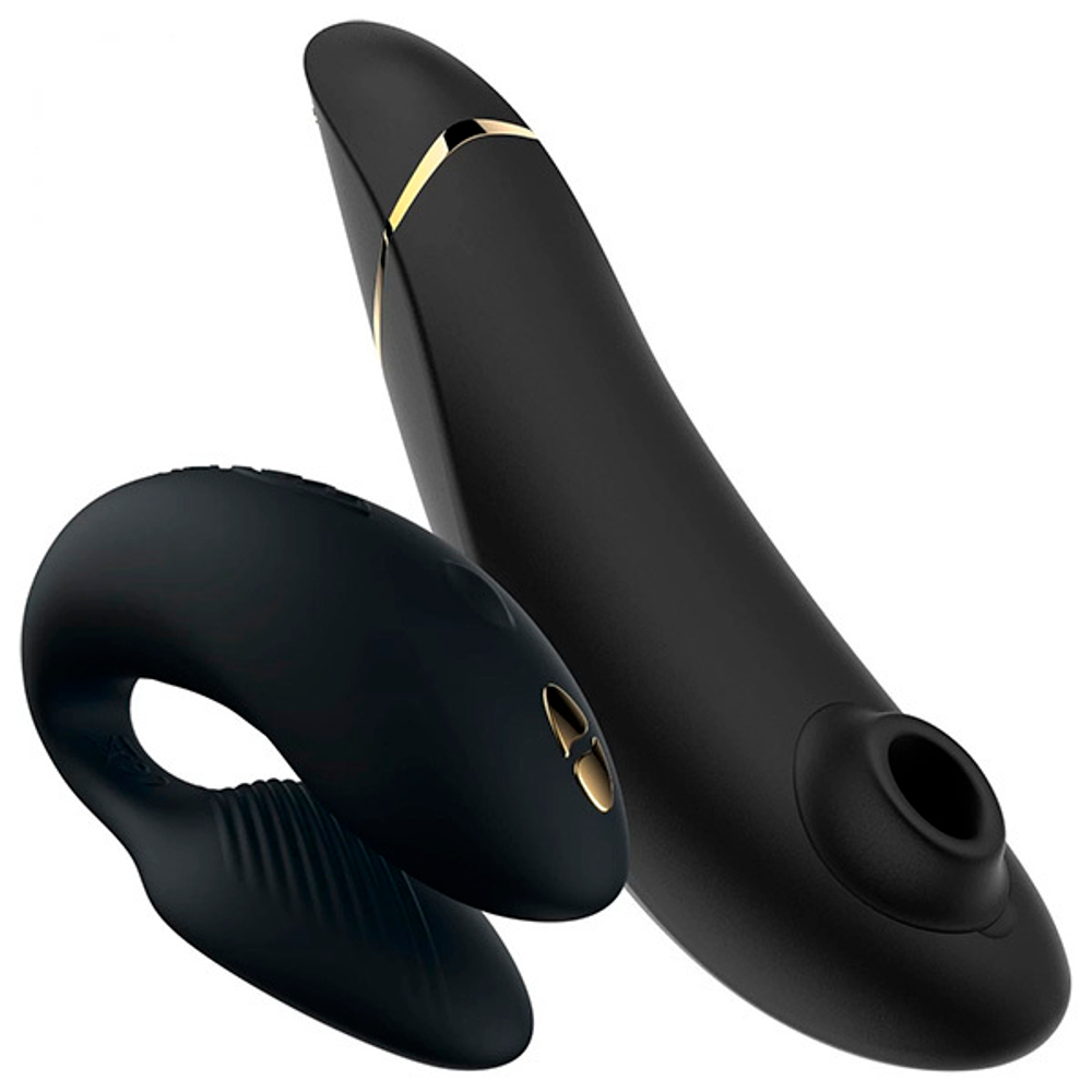Набор для пар Golden Moments Limited Edition: Womanizer Premium 2 + We-Vibe Chorus