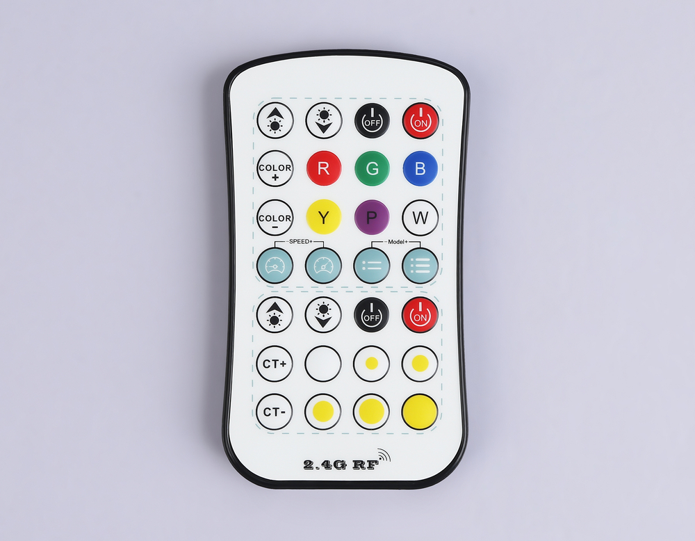 Контроллер для светодиодных лент RGB+CCT с регулировкой температуры света c радио пультом 2.4G 12A 12V 144W/ 24V 288W GS11501 (CR2025)