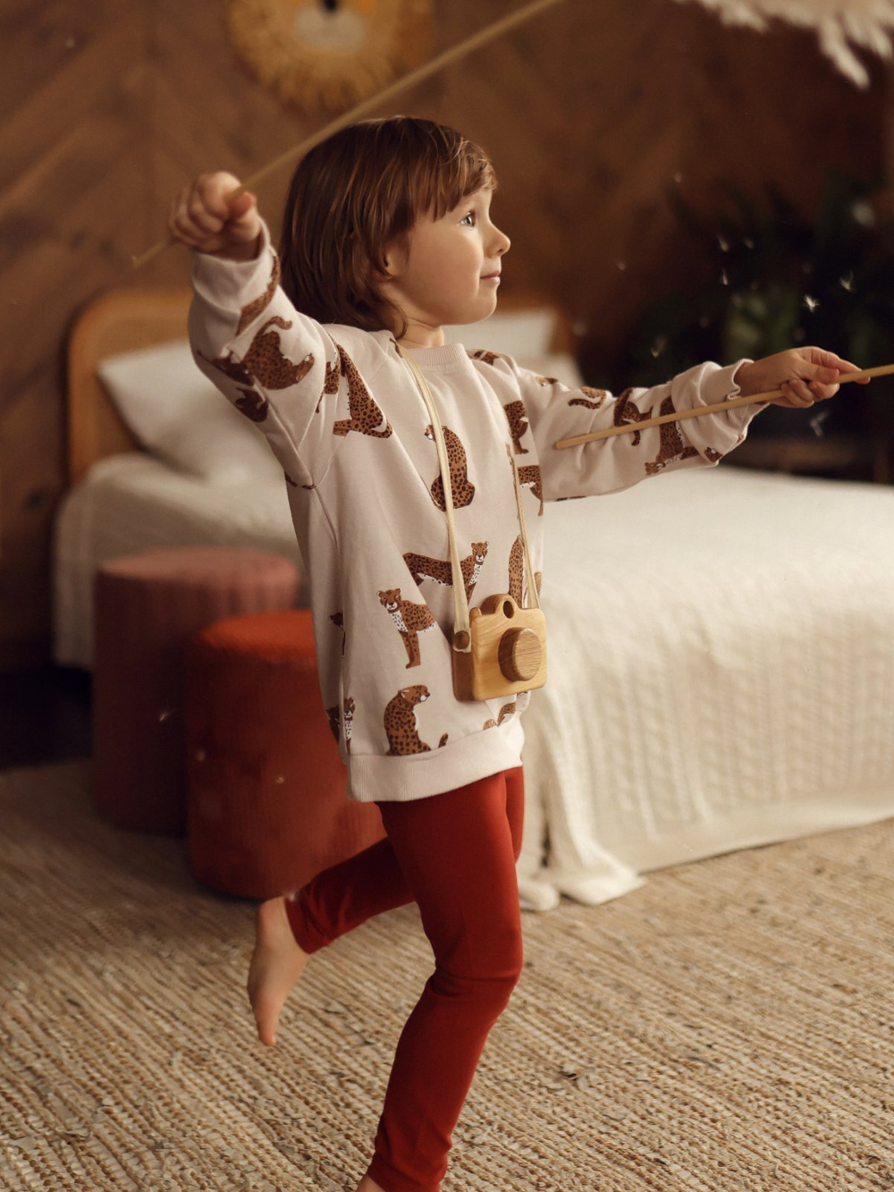 Свитшот оверсайз Mjölk Гепарды