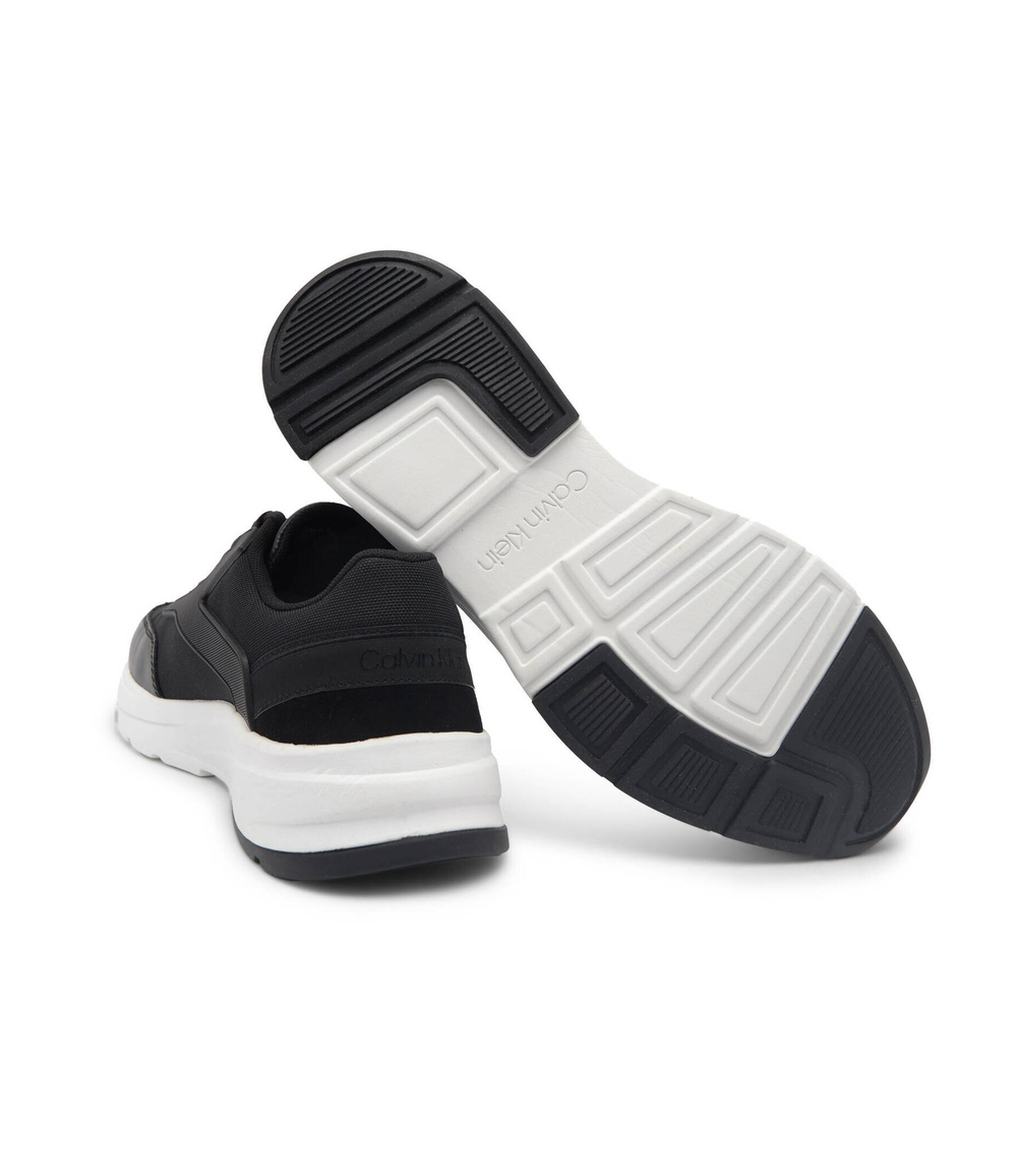 кожаные кроссовки low top lace up mix Calvin Klein - черный(HM0HM00750)