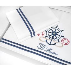 Постельное белье NAVY белый deluxe TIVOLYO HOME Турция