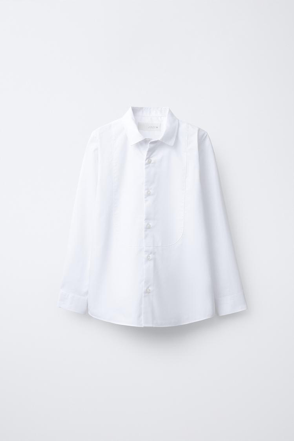 ZARA РУБАШКА СО СЪЕМНОЙ АТЛАСНОЙ БАБОЧКОЙ, БЕЛЫЙ