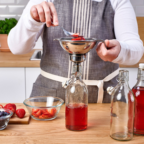 Набор сито и воронки IKEA KORKEN (КОРКЕН), Нержавеющая сталь, 3 шт