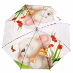 Зонт детский полуавтомат «Ultramarine - Озорные зверята», 8 спиц, d-86см, длина в слож. виде 65см