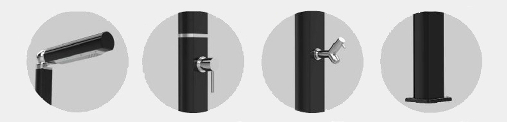 Душ уличный Arkema Quick Q125, матовый шифер