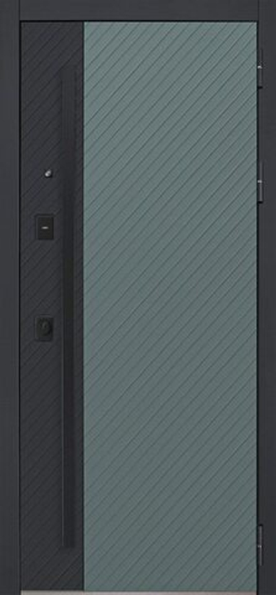 Стальная дверь "Альфа" с зеркалом. Заказная модель.