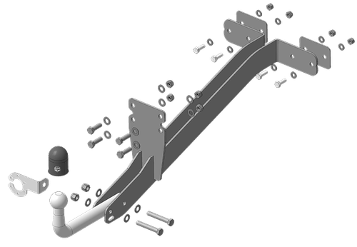 Фаркоп АвтоСтандарт UAZ Patriot 2005 - н.в. (оцинк. Шар) арт.U101A