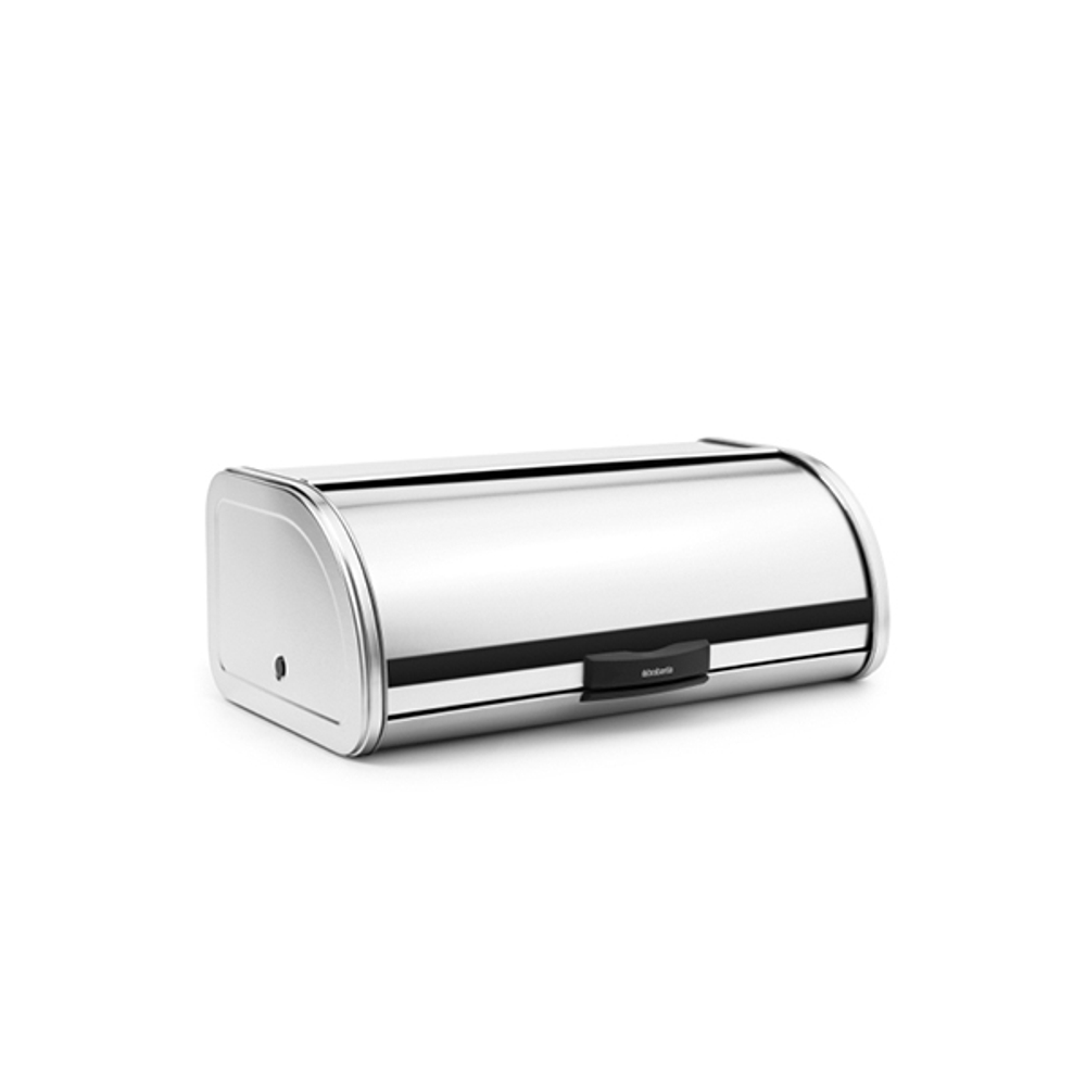Хлебница Brabantia Touch Bin®Medium матовая сталь вид сбоку