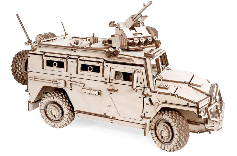 Деревянный конструктор, сборная модель Lemmo Бронеавтомобиль Лигер