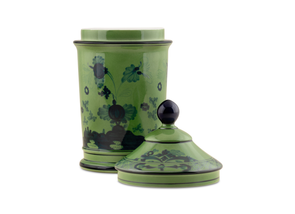 Ваза с крышкой Richard Ginori Oriente Italiano Malachite (20 см)
