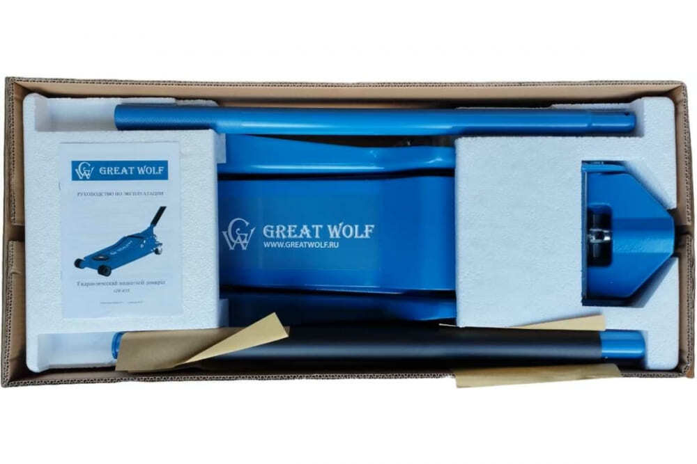 Низкопрофильный гидравлический подкатной домкрат GW-035 3.5 т, 95-552 мм Great Wolf