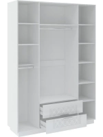 Шкаф для одежды распашной с зеркалом и полками 160х51х222 см