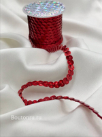 Лента декоративная красные пайетки ~4,5 метра