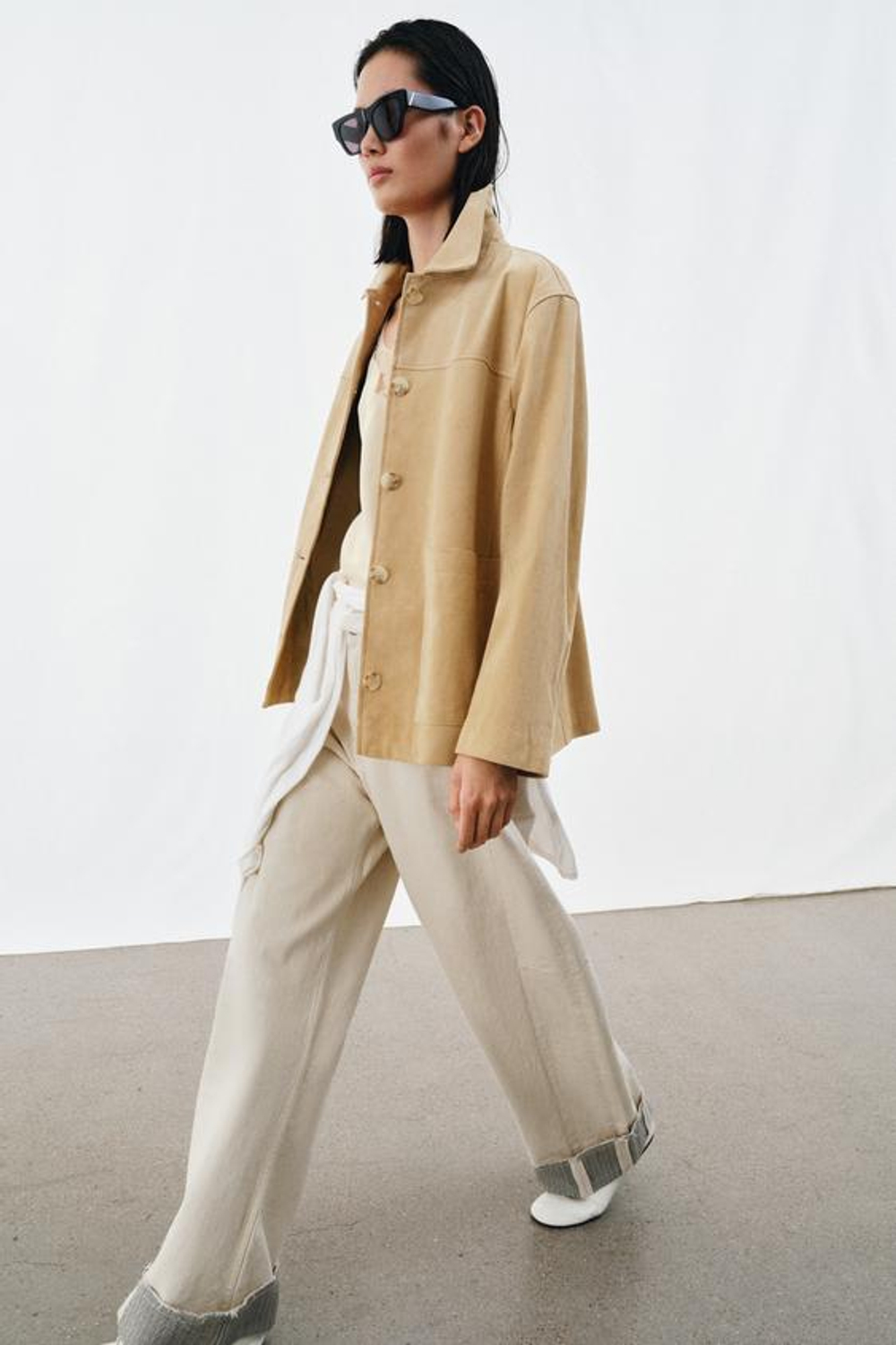 СУЭТОВАЯ КОЖАНАЯ КУРТКА ZW COLLECTION LIMITED EDITION - ZARA