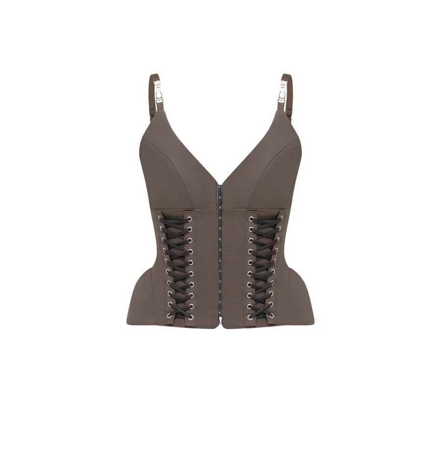 Корсет шнурованный М, Серый