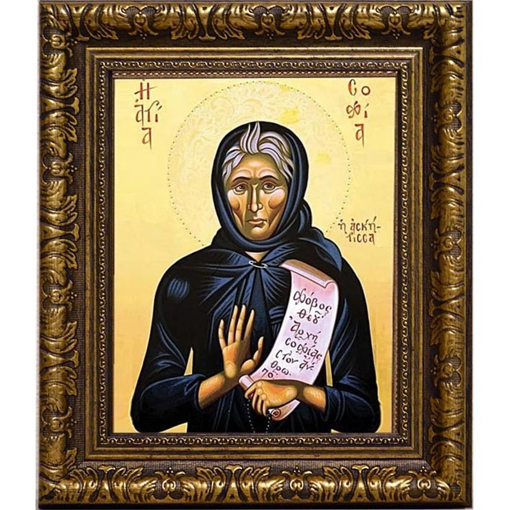 София Хотокуриду  преподобная. Икона на холсте.