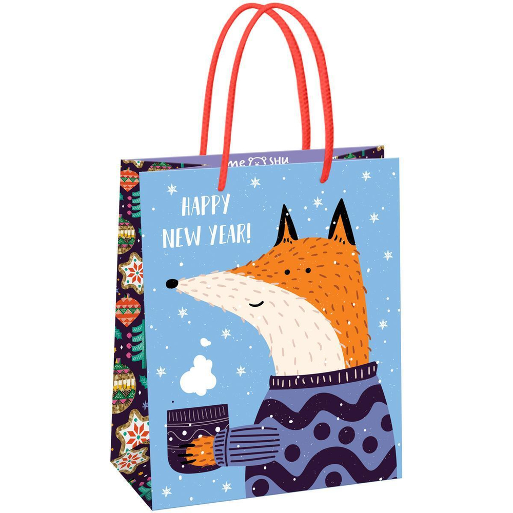 Пакет подарочный 18*23*10см "Hygge fox" (Meshu)