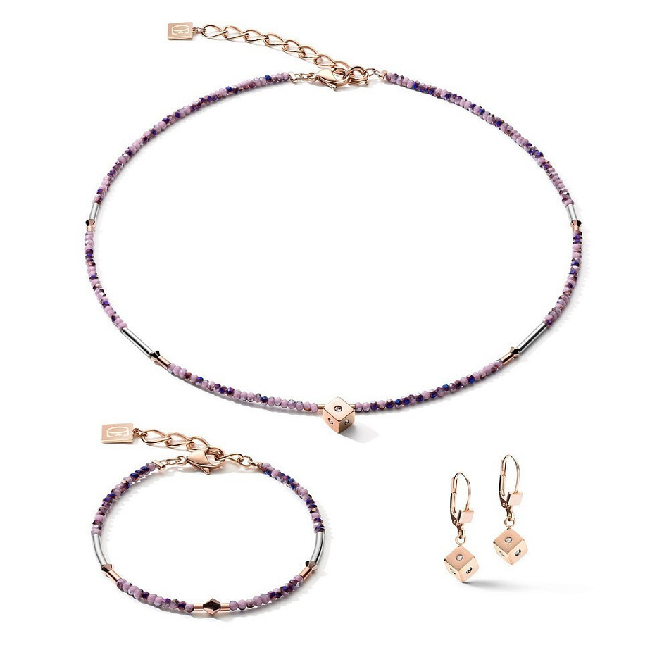 Серьги Coeur de Lion Amethyst Rose Gold 5080/20-0846 цвет розовый, золотой