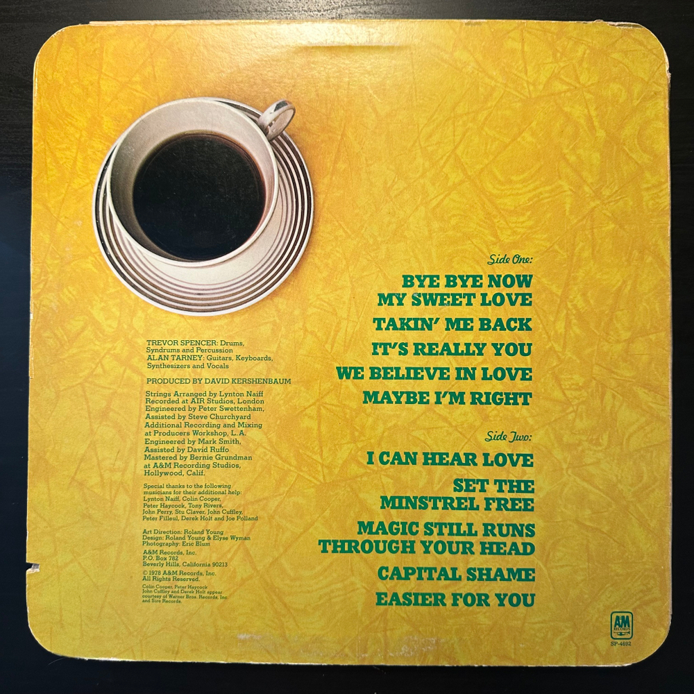 The Tarney/Spencer Band - Three's A Crowd (США 1978г.)