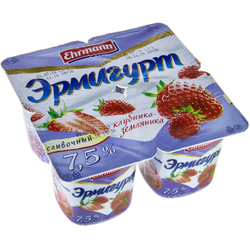 Йогурт Эрмигурт Клубника-земляника 7,5% 115 гр