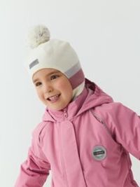 Шлем демисезонный из смесовой шерсти Колор блок "Экрю"