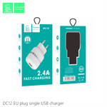 Сетевой адаптер питания DENMEN DC12 1USB (белый)