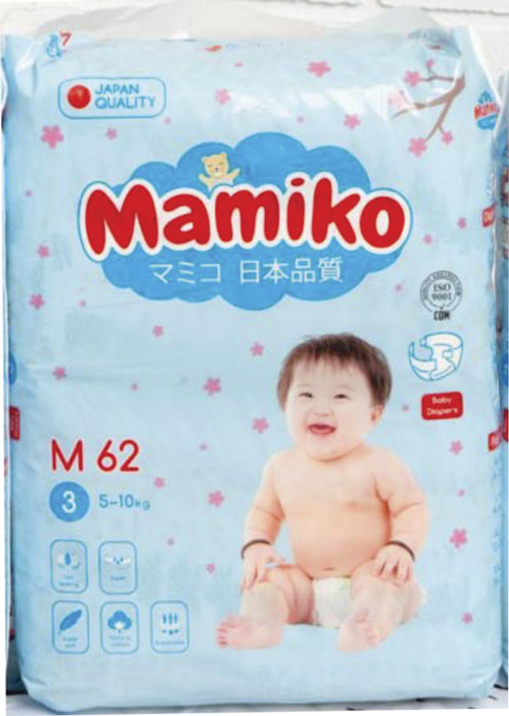 Подгузники Mamiko M (5-10 кг) 62 шт