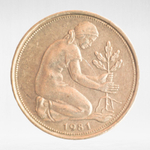 Germany, 50 Pfennigs, 1981, (Stuttgart Mint - "F"), VF