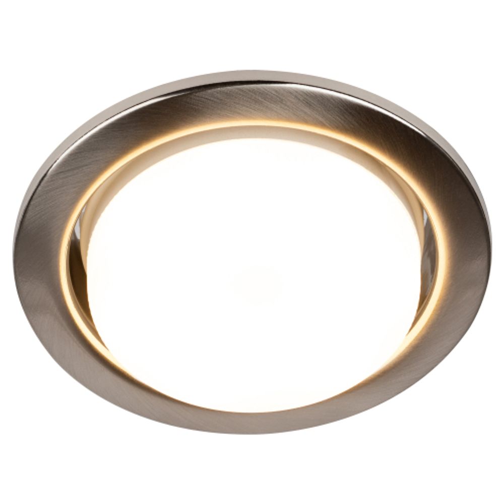 Светильник встраиваемый ЭРА KL35 SN /1 (к) под лампу GX53 сатин никель термокольцо в комплекте | Встраиваемые светильники Для ламп GX53