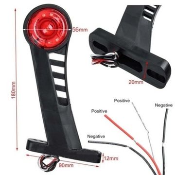 Боковой светодиодный габаритный фонарь 24v (рога)